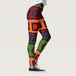 Legging padrão de cores moderno africano
