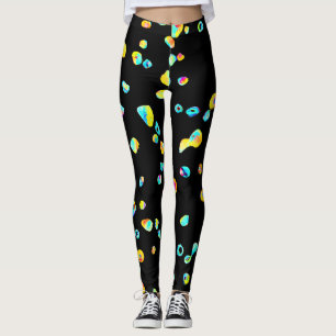 Legging Padrão de cores vivas