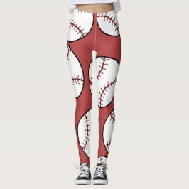 Legging Padrão de costura de beisebol