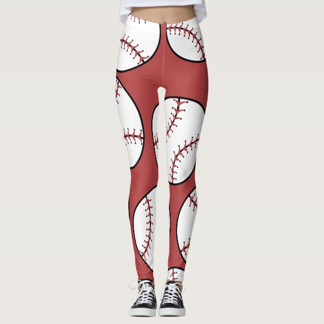 Legging Padrão de costura de beisebol (Frente)