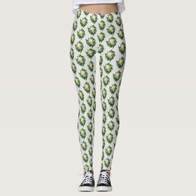 Legging Padrão de couve-flor (Frente)