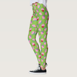 Legging Padrão de Cupcake do Zombie Brains engraçado