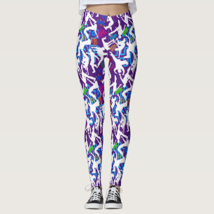 Legging Padrão de Dança HipHop.w B Roxo BG