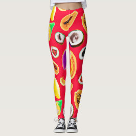 Legging Padrão de Delícia de Fruta Vibrante