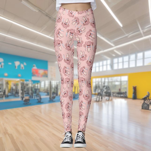 Legging Padrão de desenho animado de chef lula (Criador carregado)