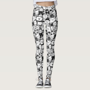 Legging Padrão de Desenho Animado Fofo Kawaii (2)