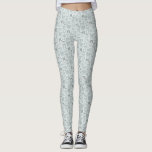 Legging Padrão de desenho da mão dos Arcos azuis coquette<br><div class="desc">Perfis de cochete e chicho com ilustração desenhada à mão de arcos e corações azuis.</div>