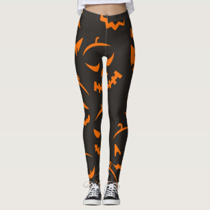 Legging Padrão de Dia das Bruxas