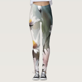 Legging Padrão de Disias de Aquarela
