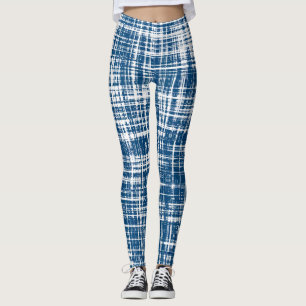 Legging Padrão de distribuição de Na moda azul do marinho