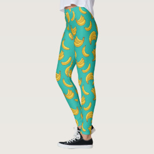 Legging Padrão de diversão de Fruta de Banana