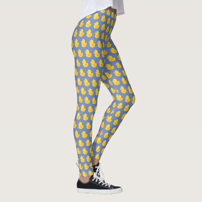 Legging Padrão de Ducky de Borracha Amarela (Direita)