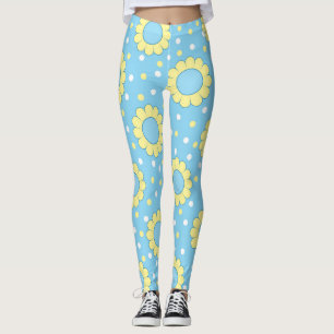 Legging Padrão de energia da ventoinha em azul