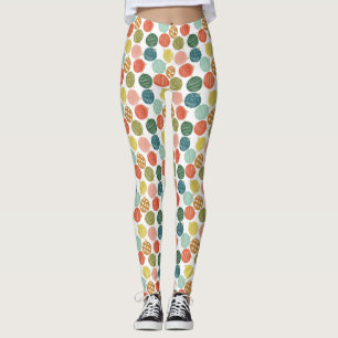 Legging Padrão de Enfeites de natal de Aquarela Verde