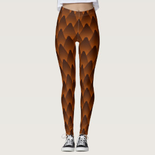 Legging Padrão de escala de cobra de Maroon