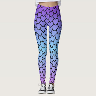 Legging Padrão de Escama de Dragão