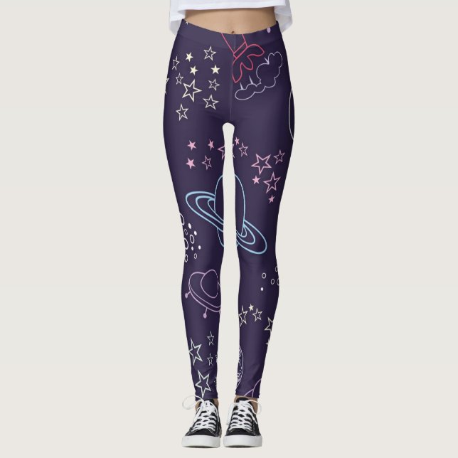 Legging Padrão de espaço (Frente)
