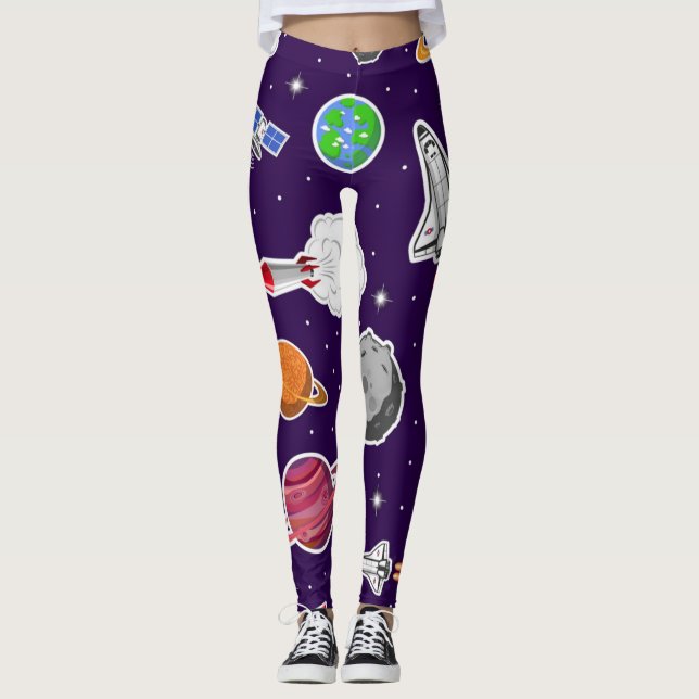 Legging Padrão de espaço (Frente)