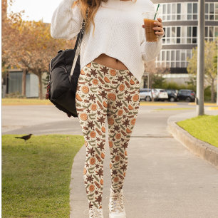 Legging Padrão de Especiaria Cozy - Víblias de queda