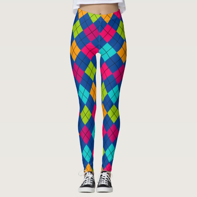 Legging Padrão de Espelhamento Socialita de Cor Estilo (Frente)