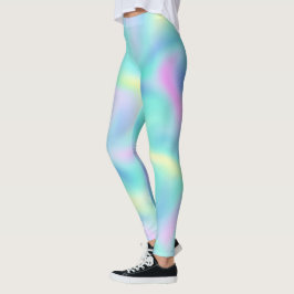 Legging Padrão de espirais Bonito de Pastel desfocadas com