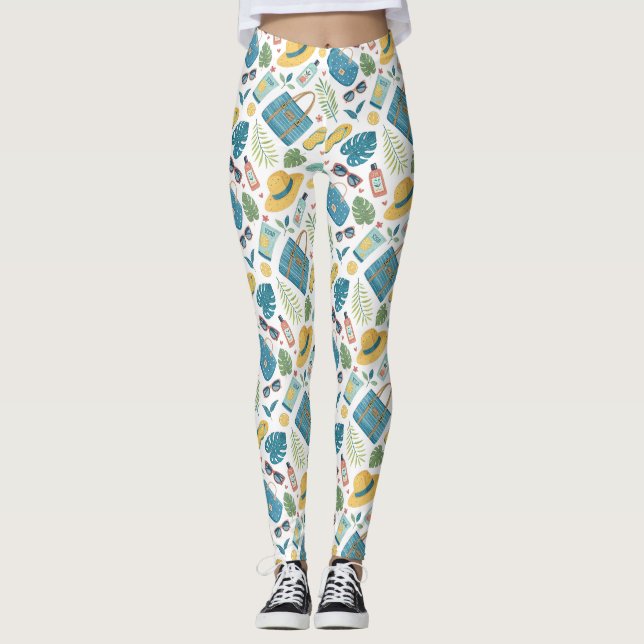 Legging Padrão de Essenciais de Praia de Verão (2) (Frente)