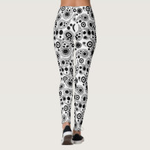 Padrão de estilo paisley em círculos brancos