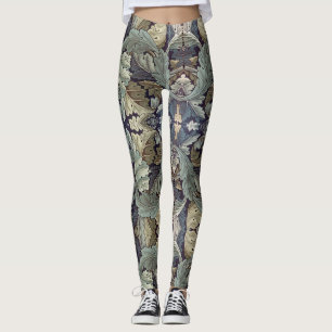 Legging padrão de estilo rococo de tendência para