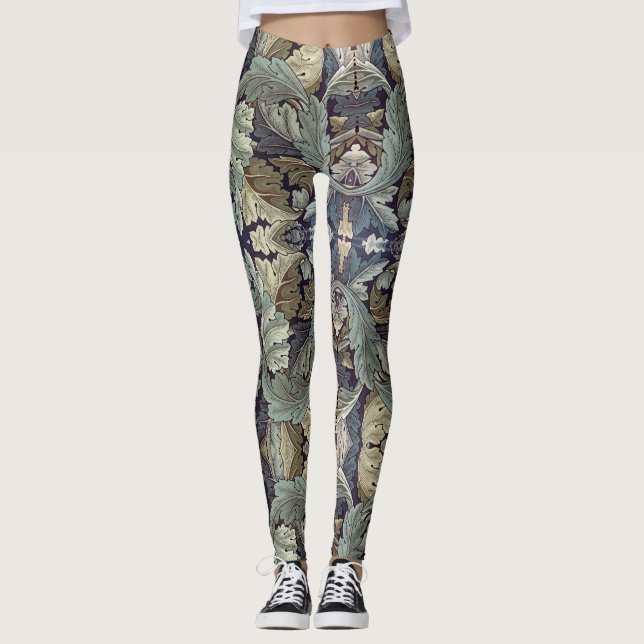 Legging padrão de estilo rococo de tendência para (Frente)