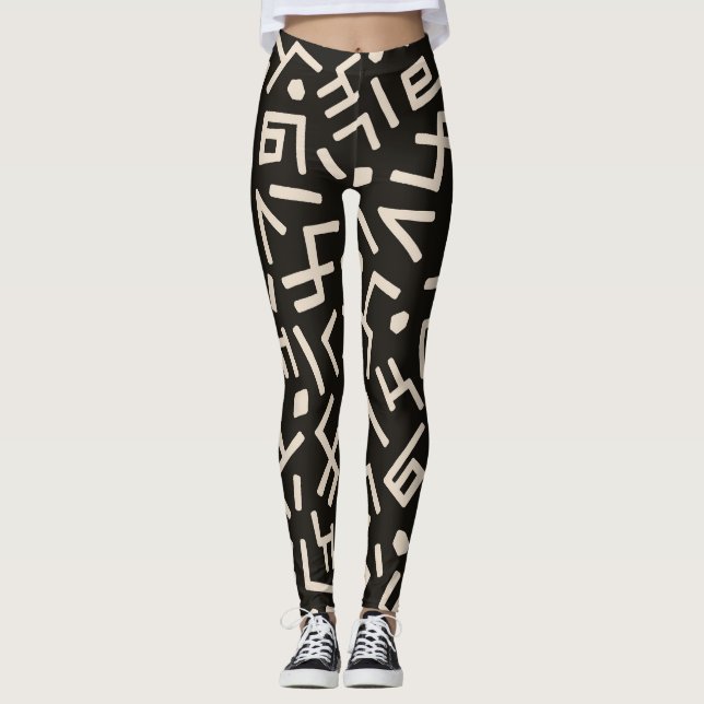 Legging Padrão de Estilos Africanos (Frente)