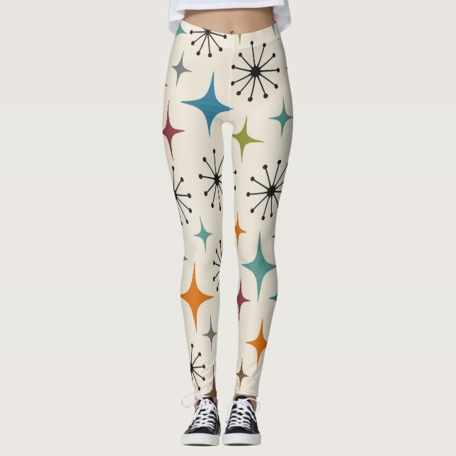 Legging Padrão de Estrela Explosiva Moderno de Meados do S (Frente)