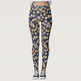 Legging Padrão de Estrelas Conectadas