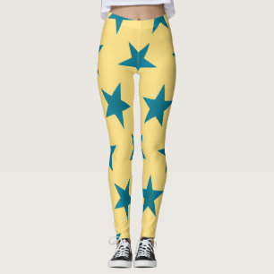 Legging Padrão de estrelas de ouro 18