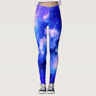 Legging Padrão de exploração de nebulosa vibrante