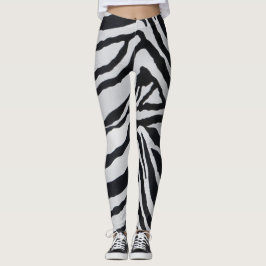 Legging Padrão de faixa de zebra