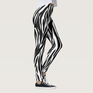 Legging Padrão de faixa de zebra