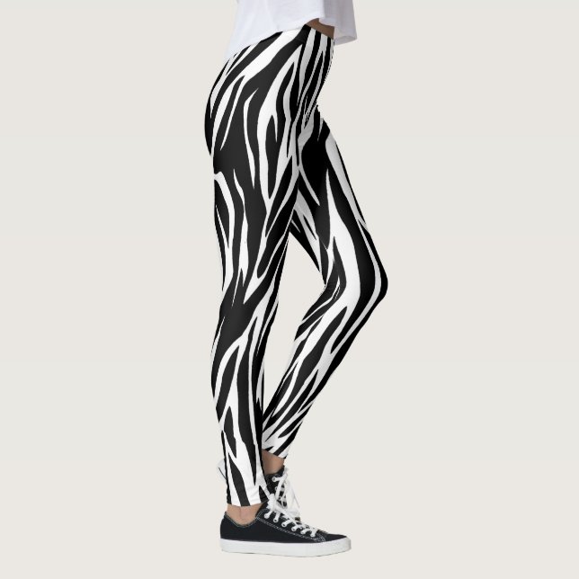 Legging Padrão de faixa de zebra (Direita)