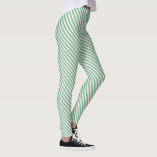 Legging Padrão de faixas de diagnóstico branco verde