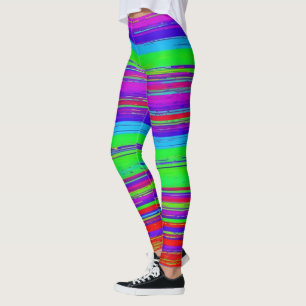 Legging Padrão de falha horizontal vibrante