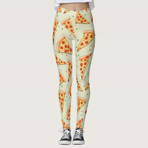 Legging Padrão de fatias de pizza