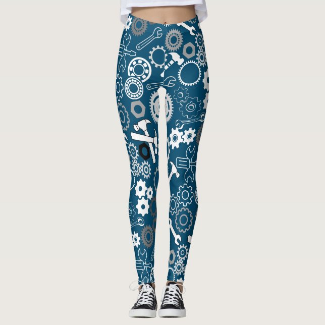 Legging Padrão de Ferramentas 01.b DBlue BG (Frente)