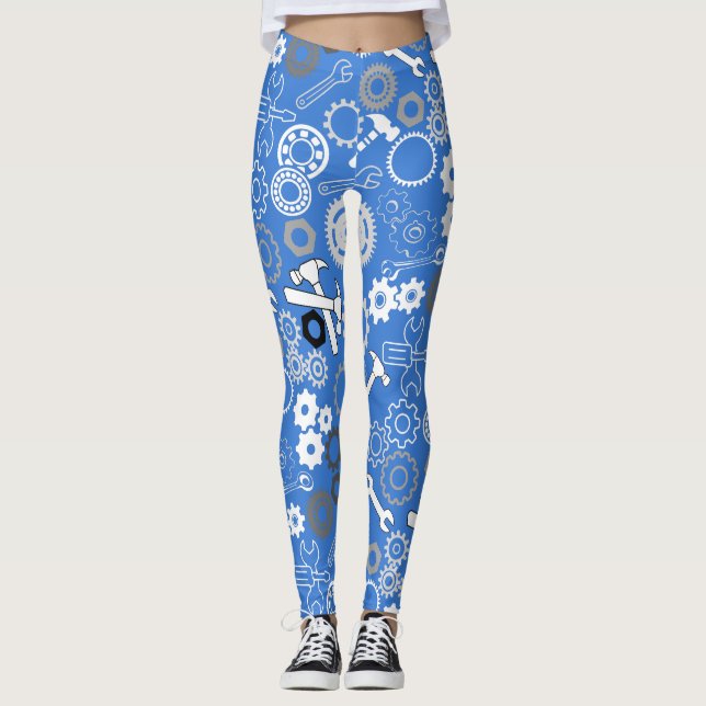 Legging Padrão de ferramentas 01.b LBlue BG (Frente)