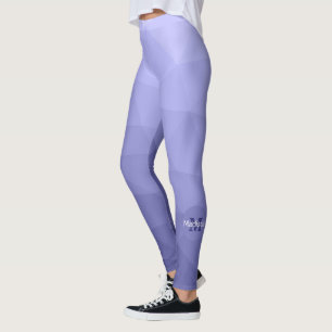 Legging Padrão de fibra azul muito peri púrpura monogram