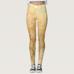 Legging Padrão de flocos de neve