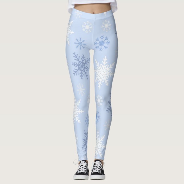 Legging Padrão de flocos de neve (Frente)
