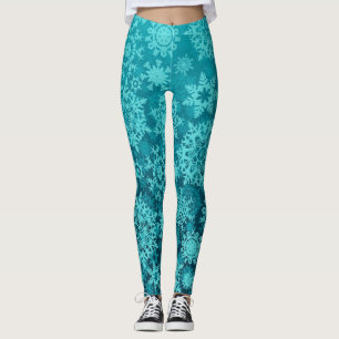Legging Padrão de flocos de neve