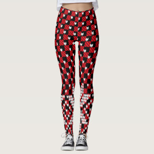 Legging Padrão de Flocos de Neve