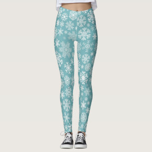 Legging Padrão de flocos de neve