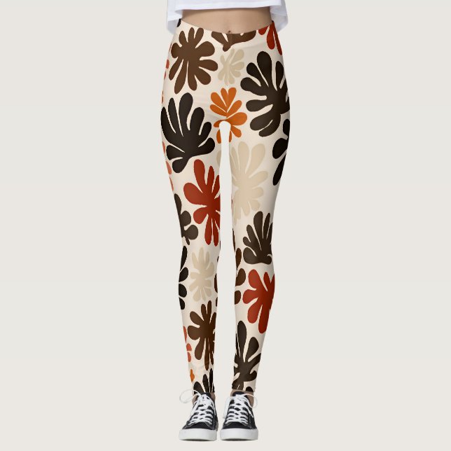 Legging Padrão de Flor Boho Matisse  (Frente)