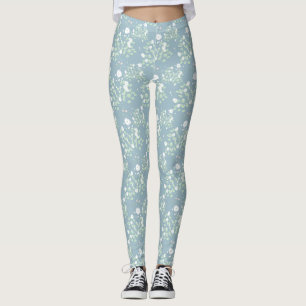 Legging Padrão de flor selvagem